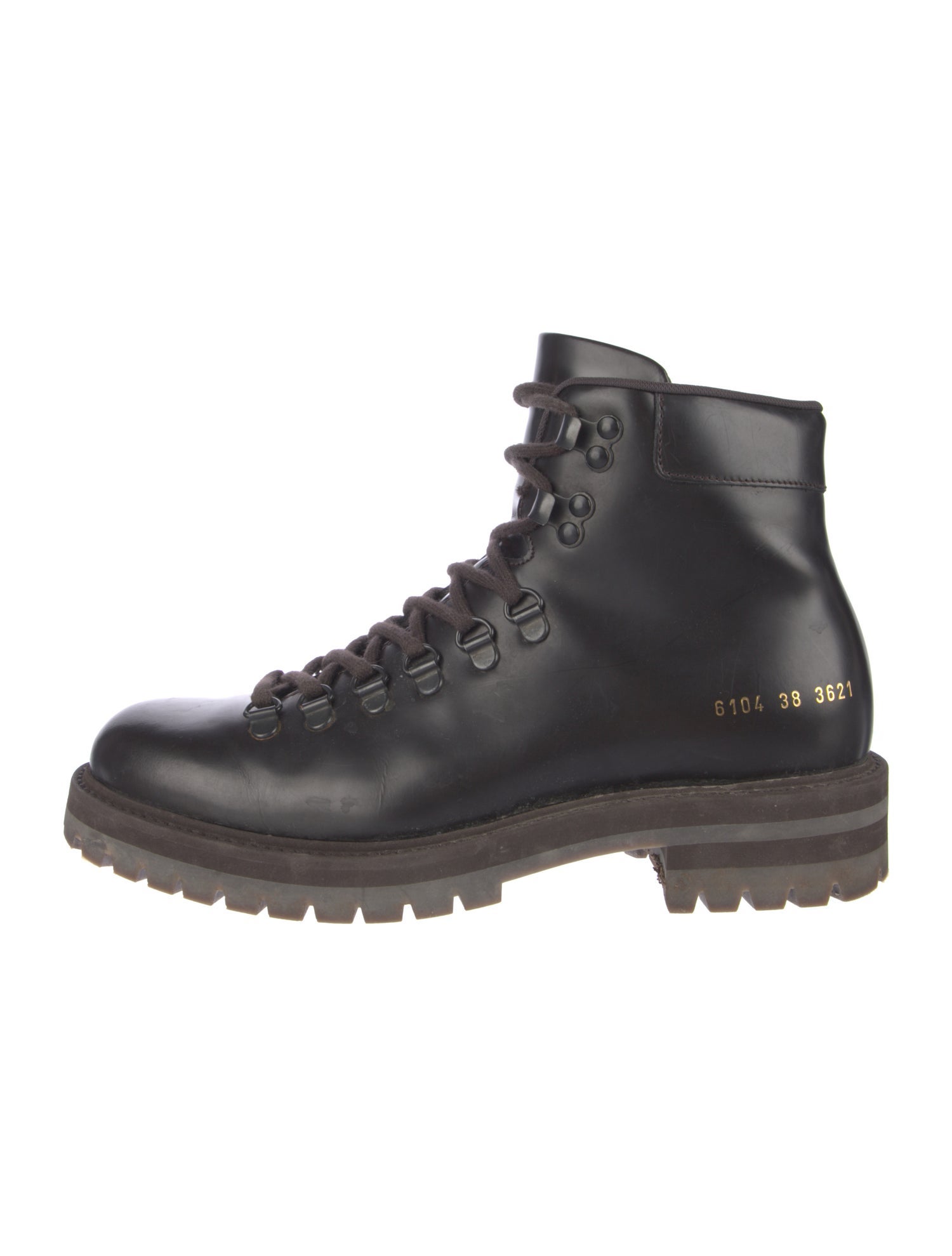 Woman by Common Projects Leather Combat Boots