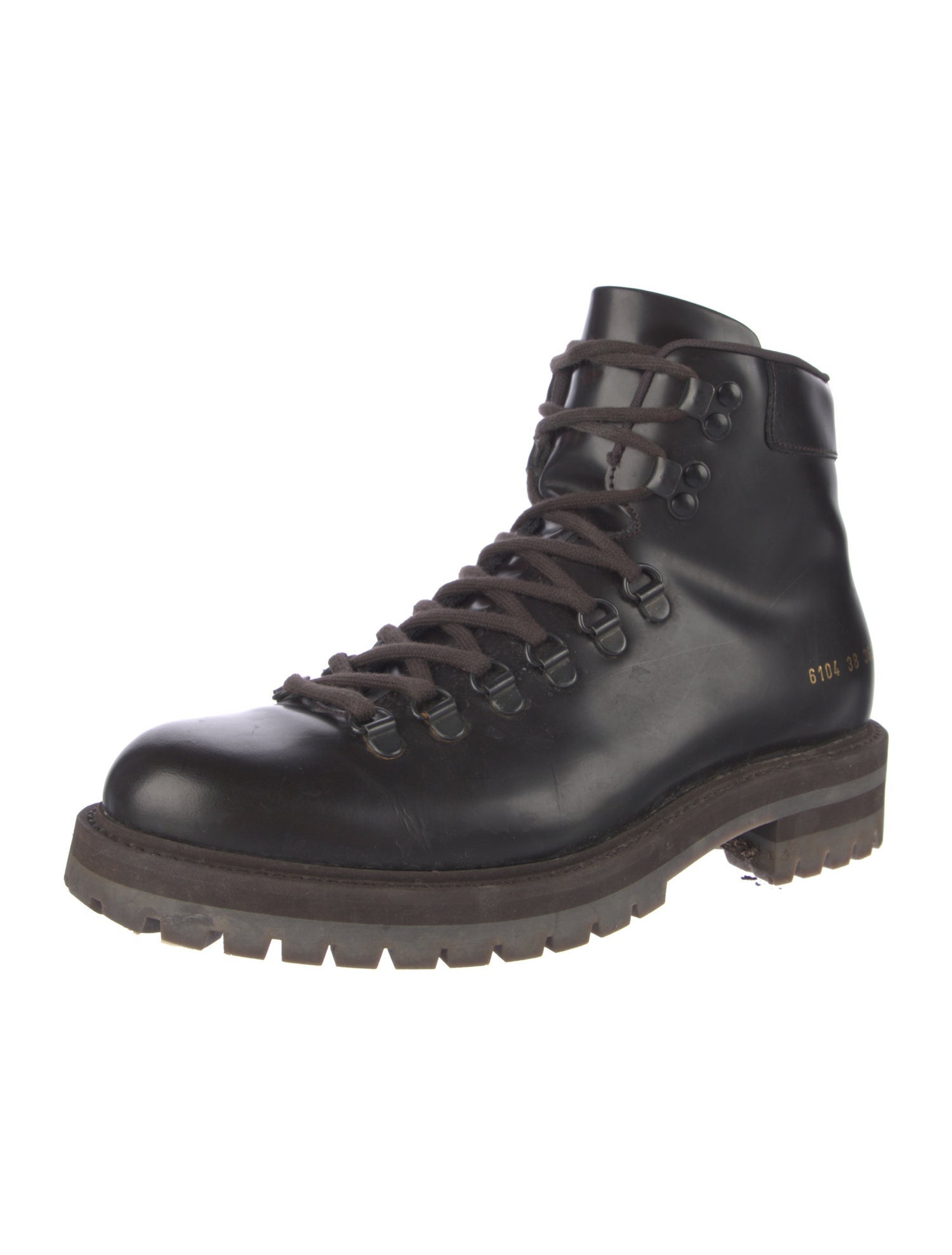 Woman by Common Projects Leather Combat Boots