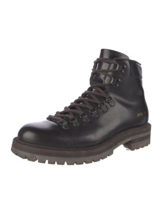 Woman by Common Projects Leather Combat Boots