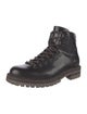 Woman by Common Projects Leather Combat Boots