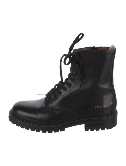 Woman by Common Projects Leather Combat Boots