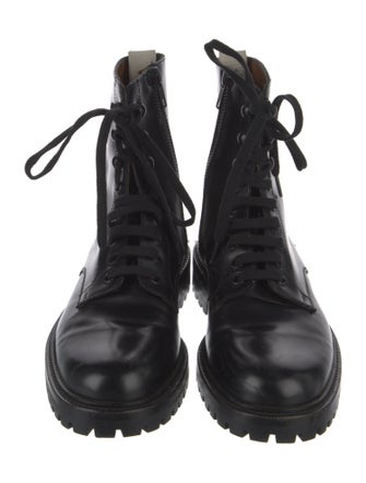Woman by Common Projects Leather Combat Boots