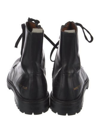 Woman by Common Projects Leather Combat Boots