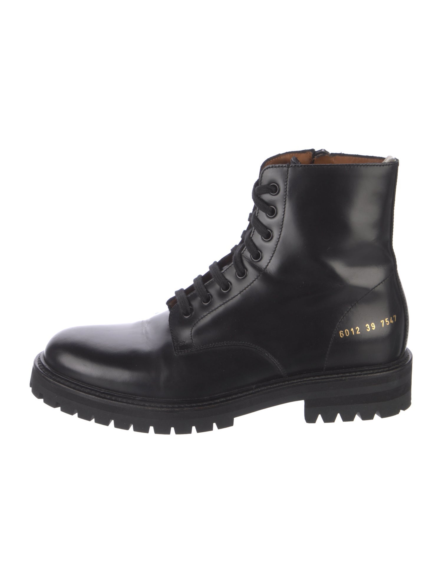 Woman by Common Projects Leather Combat Boots