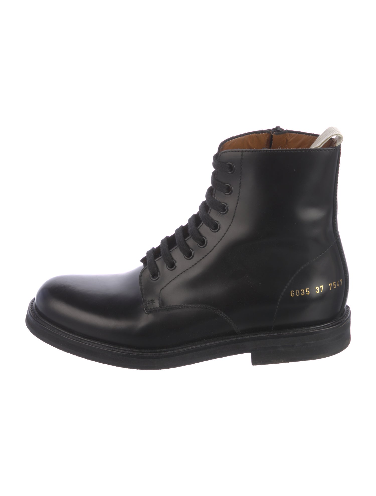 Woman by Common Projects Leather Combat Boots