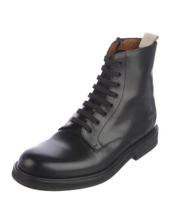 Woman by Common Projects Leather Combat Boots