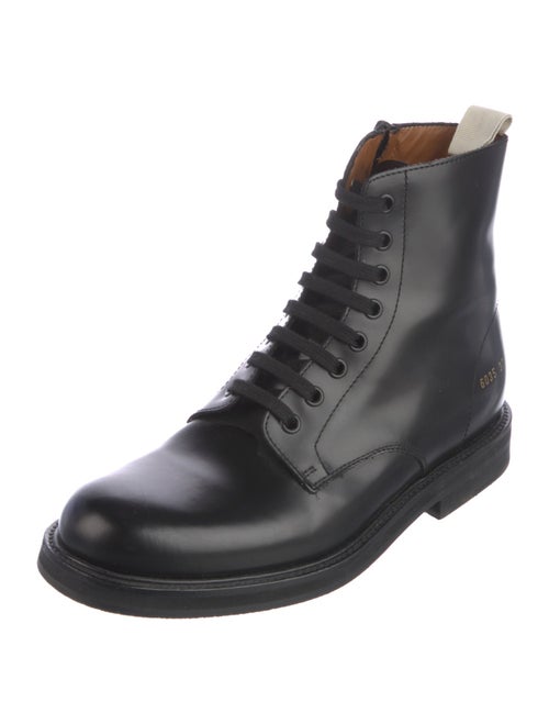 Woman by Common Projects Leather Combat Boots