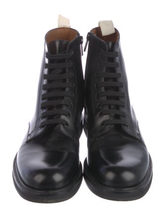 Woman by Common Projects Leather Combat Boots