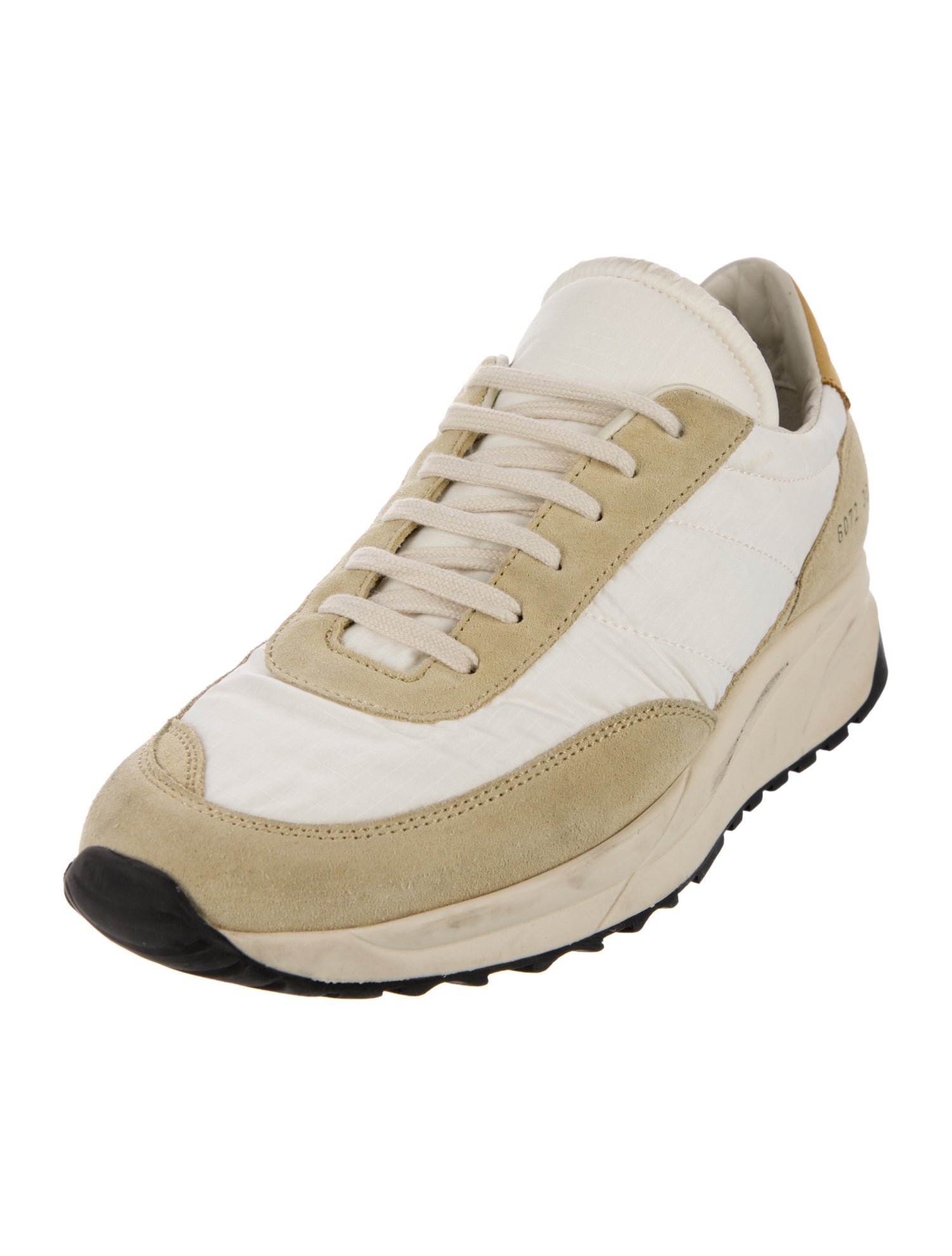 Woman by Common Projects Suede Colorblock Pattern Sneakers