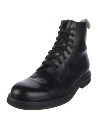 Woman by Common Projects Leather Combat Boots