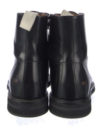 Woman by Common Projects Leather Combat Boots