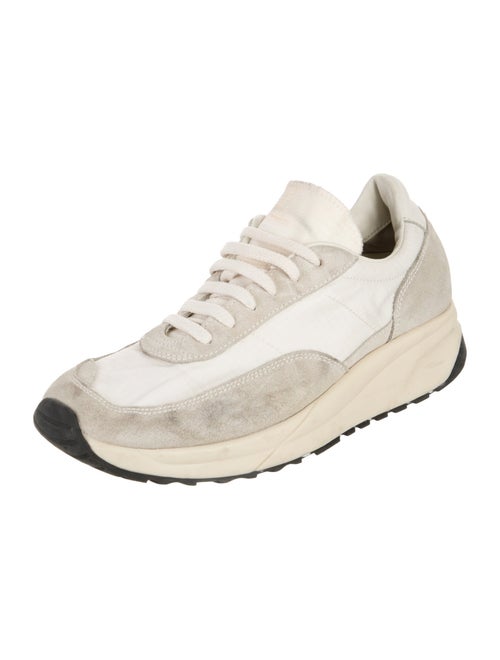 Woman by Common Projects Suede Colorblock Pattern Sneakers