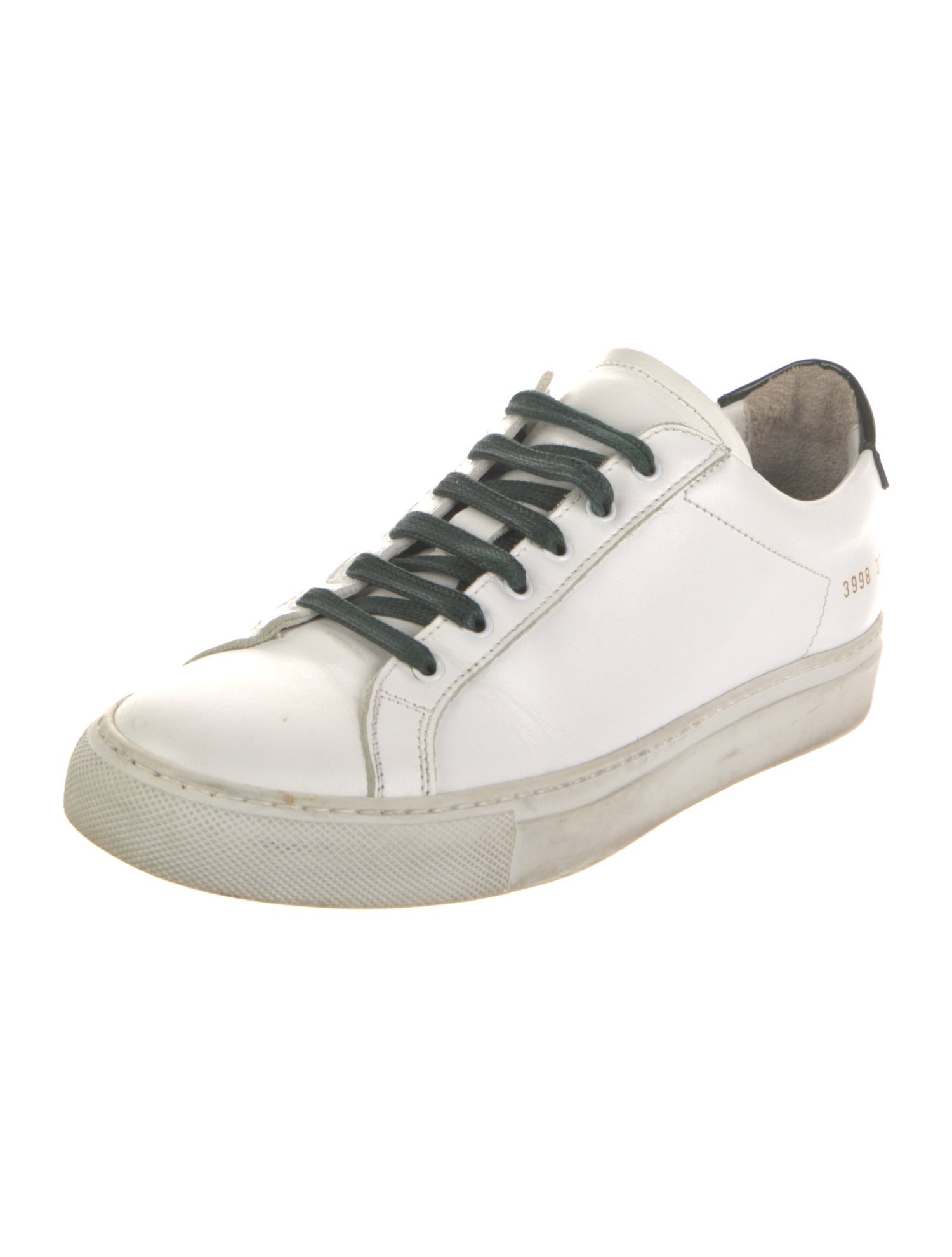 Woman by Common Projects Leather Colorblock Pattern Sneakers