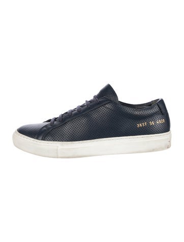 Pre-owned Common Projects Leather Sneakers In Blue