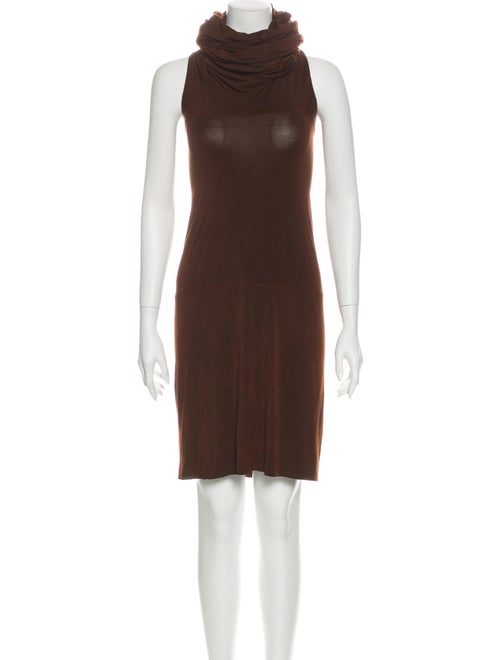 Urban Zen Turtleneck Mini Dress Brown