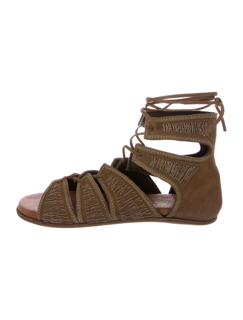 Urban Zen Suede Gladiator Sandals Brown