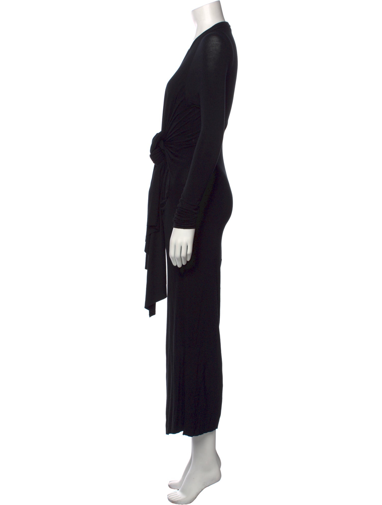 Urban Zen VNeck Long Dress Black Dresses, Clothing WURBZ24556