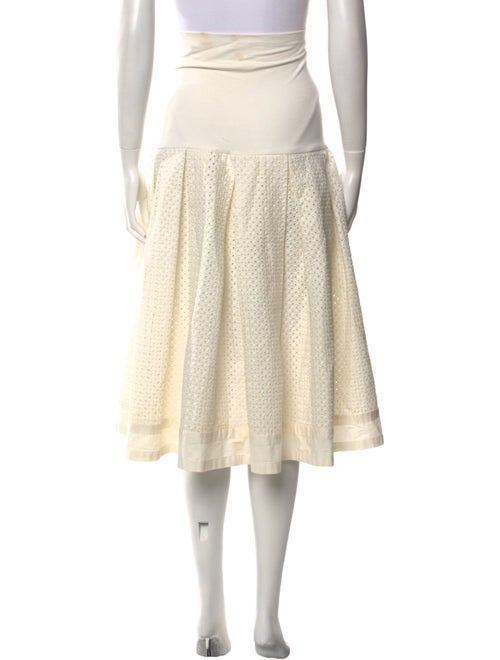 Urban Zen Eyelet Trim Midi Length Skirt