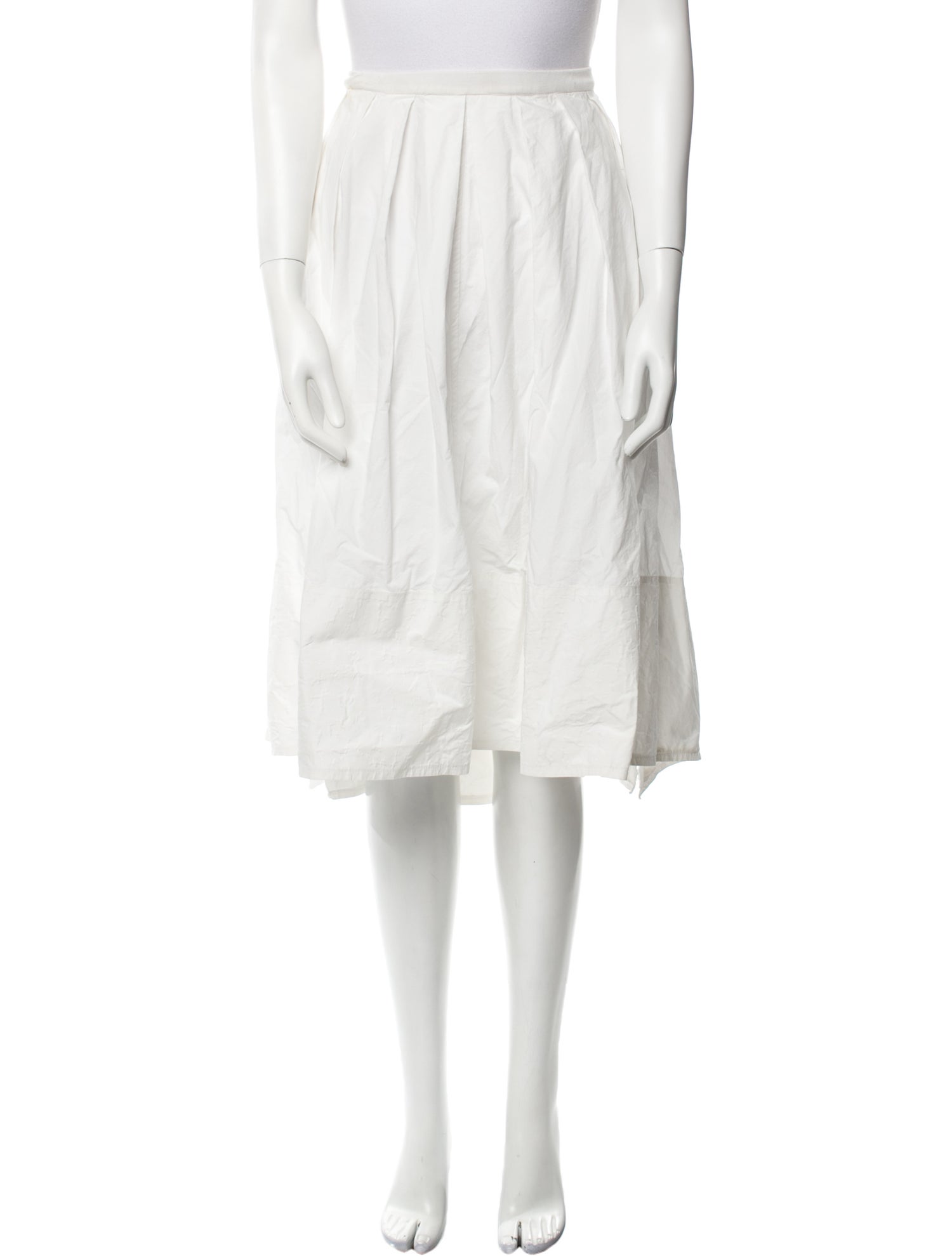 Urban Zen Pleated Accents Midi Length Skirt
