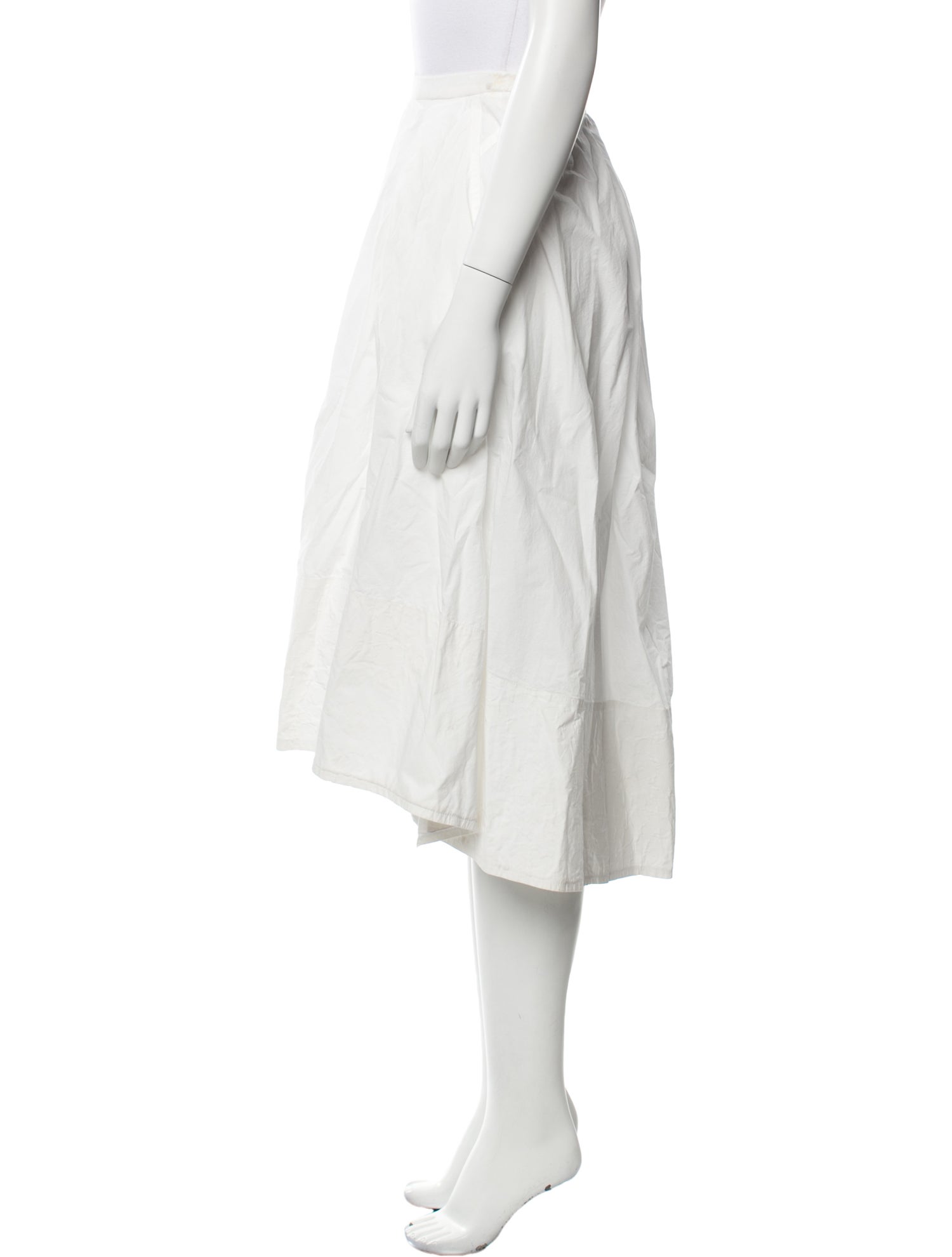 Urban Zen Pleated Accents Midi Length Skirt