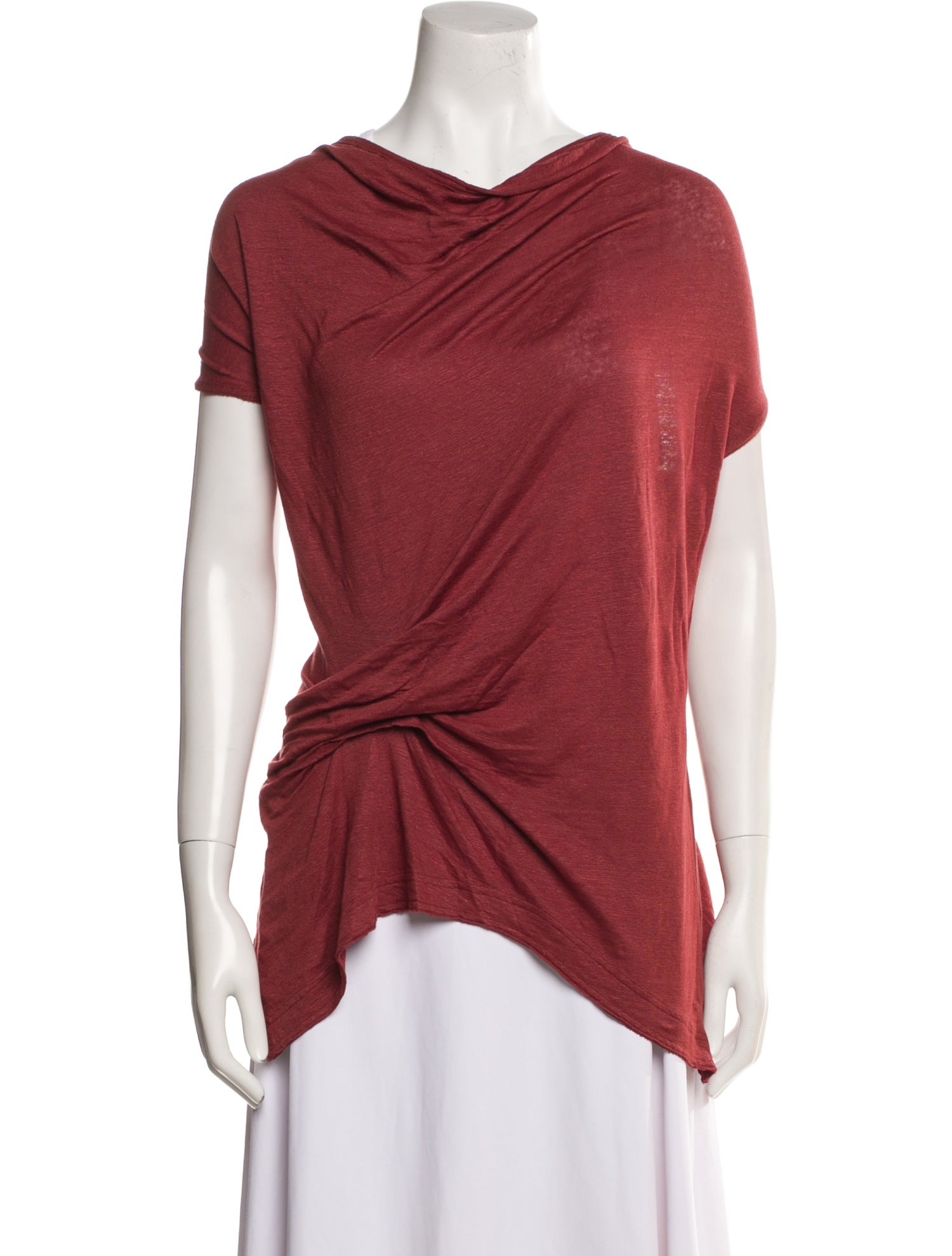 Urban Zen Linen Cowl Neck T-Shirt