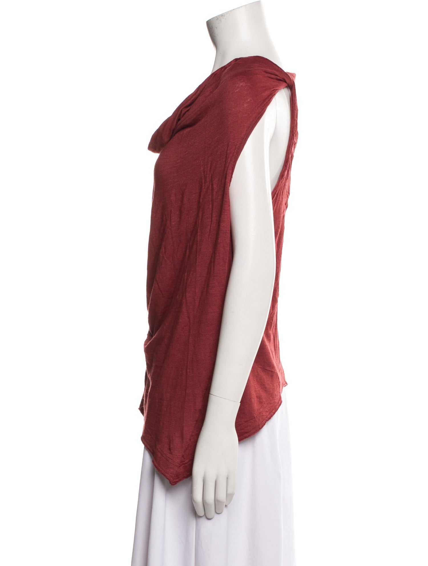 Urban Zen Linen Cowl Neck T-Shirt