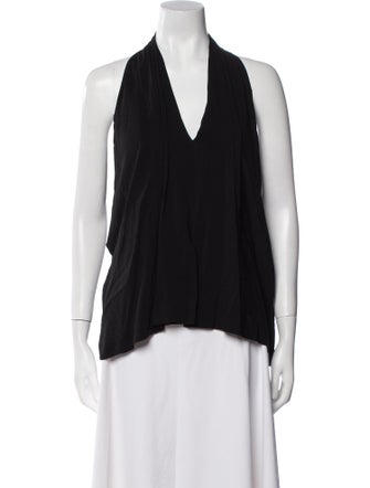 Donna Karan V-Neck Sleeveless Top