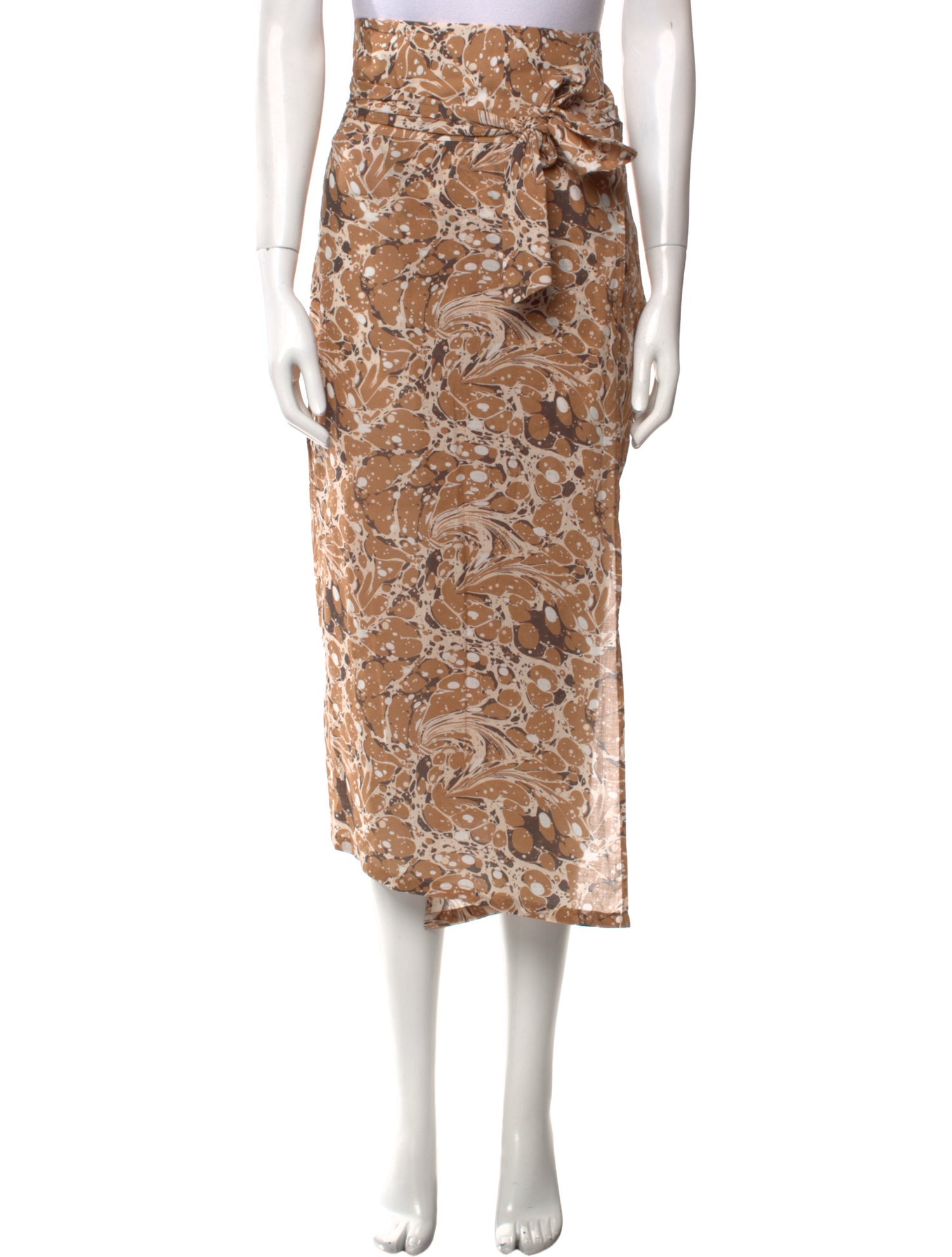 USISI SISTER Floral Print Midi Length Skirt