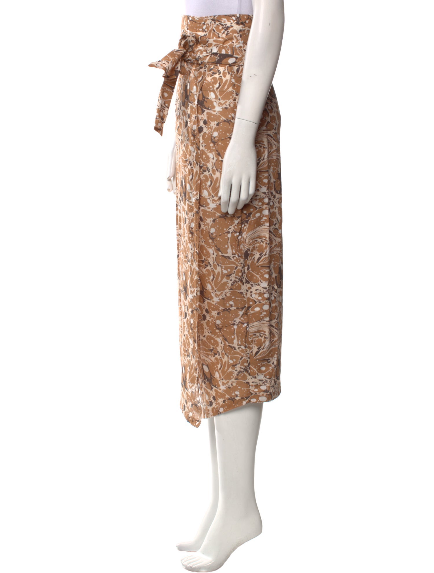 USISI SISTER Floral Print Midi Length Skirt