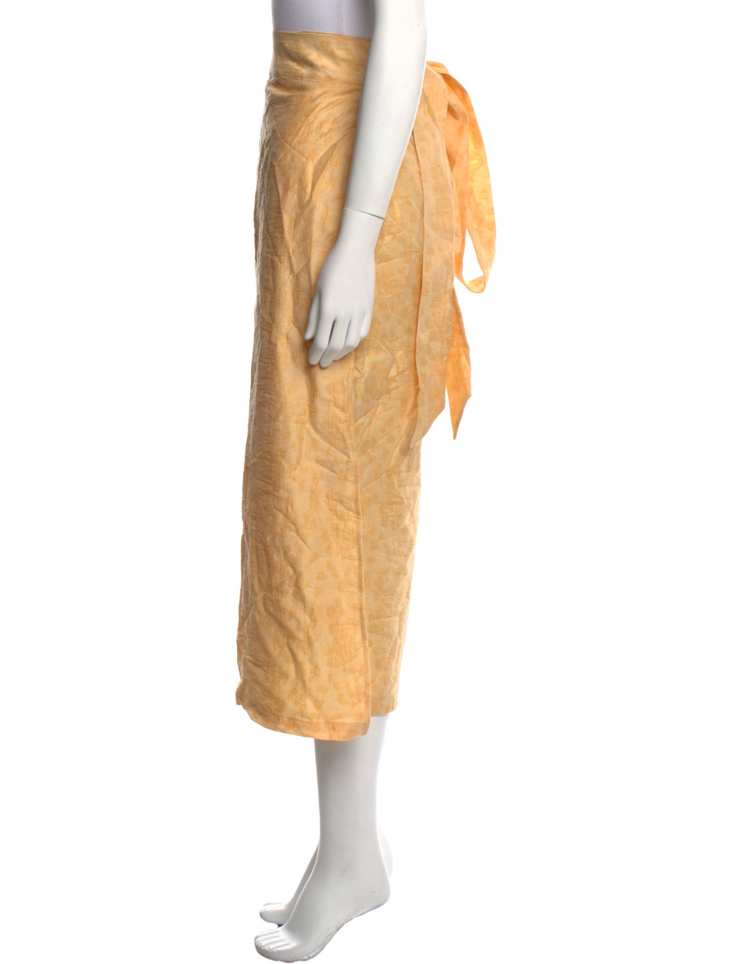 USISI SISTER Linen Midi Length Skirt