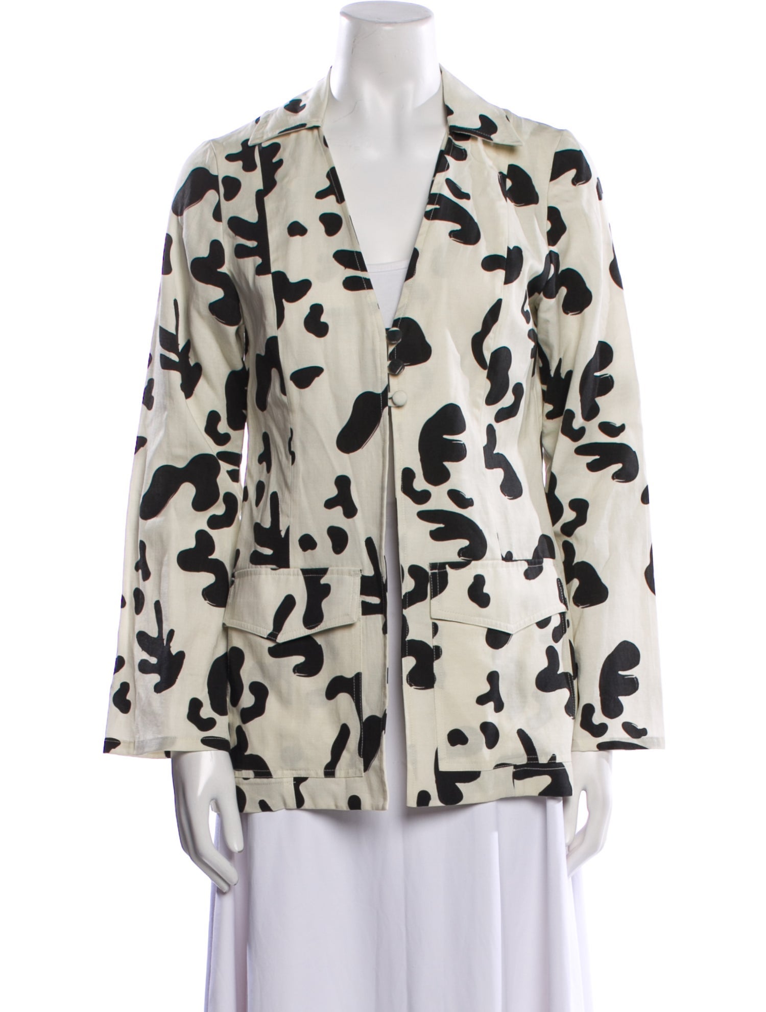 USISI SISTER Silk Floral Print Blazer