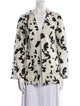 USISI SISTER Silk Floral Print Blazer