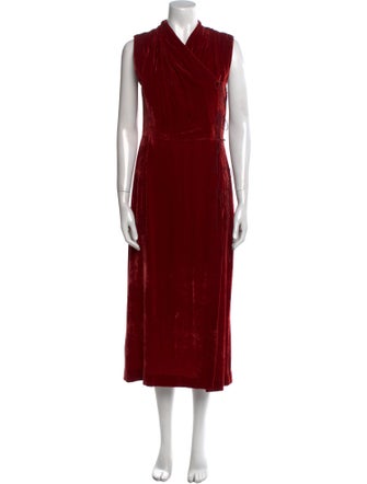 USISI SISTER V-Neck Midi Length Dress