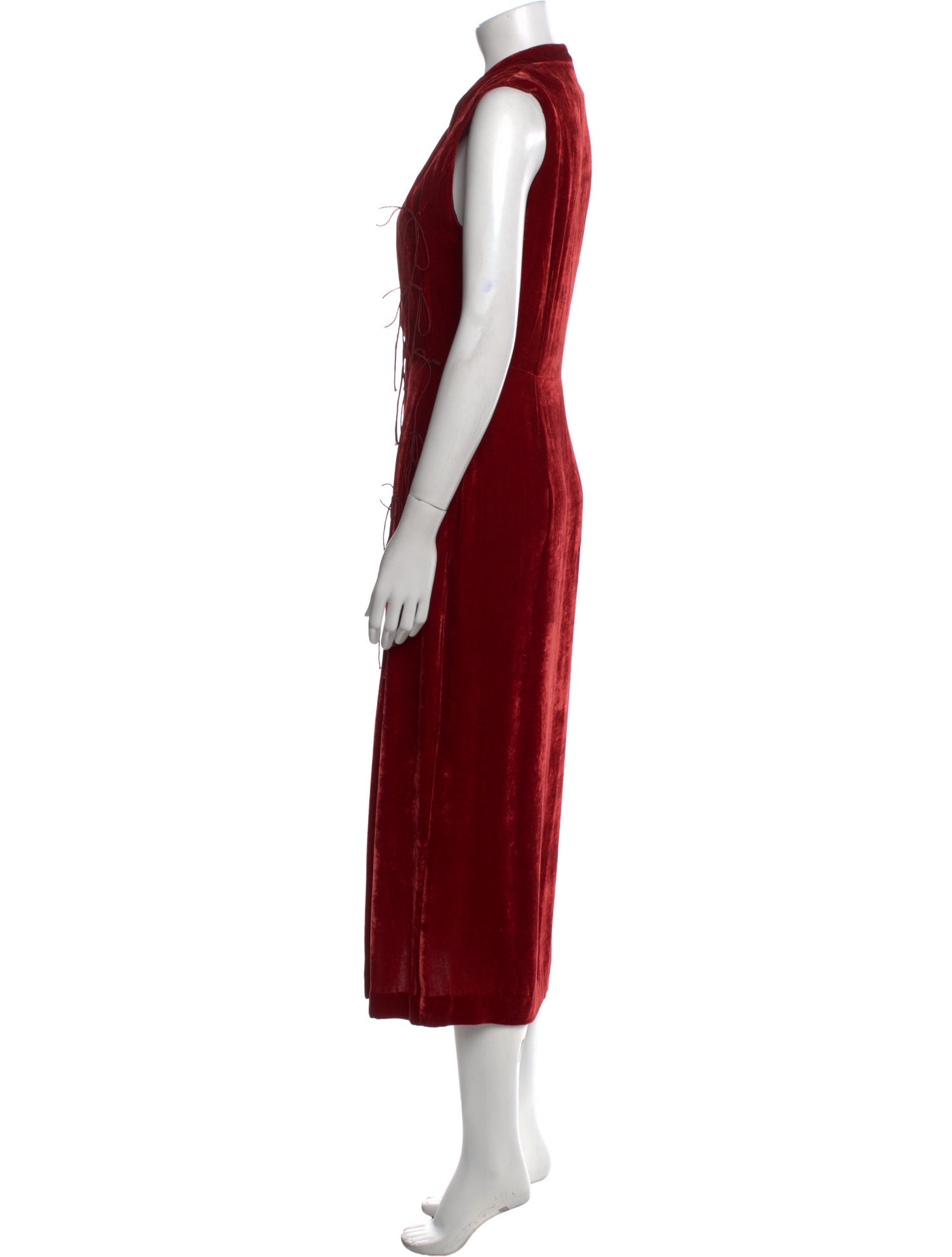 USISI SISTER V-Neck Midi Length Dress