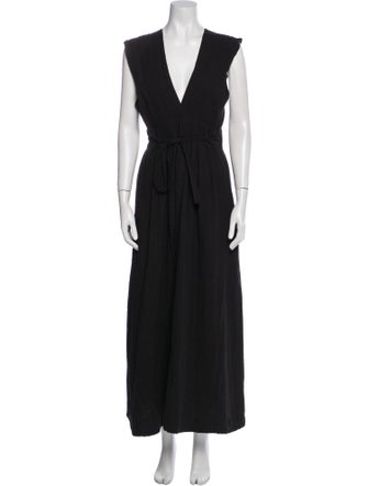 USISI SISTER V-Neck Long Dress