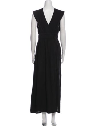 USISI SISTER V-Neck Long Dress