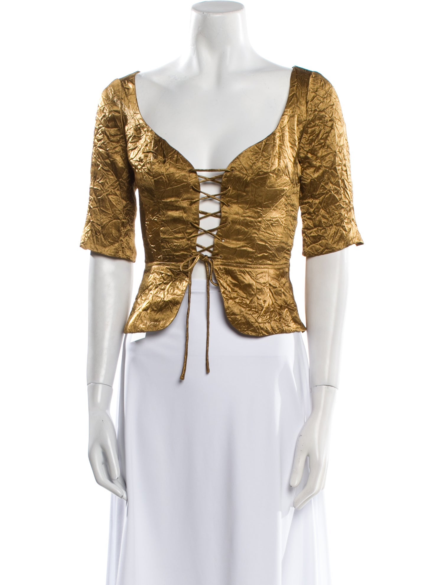 USISI SISTER Animal Print V-Neck Crop Top w/ Tags