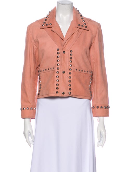 Understated Leather Leather Jacket Pink