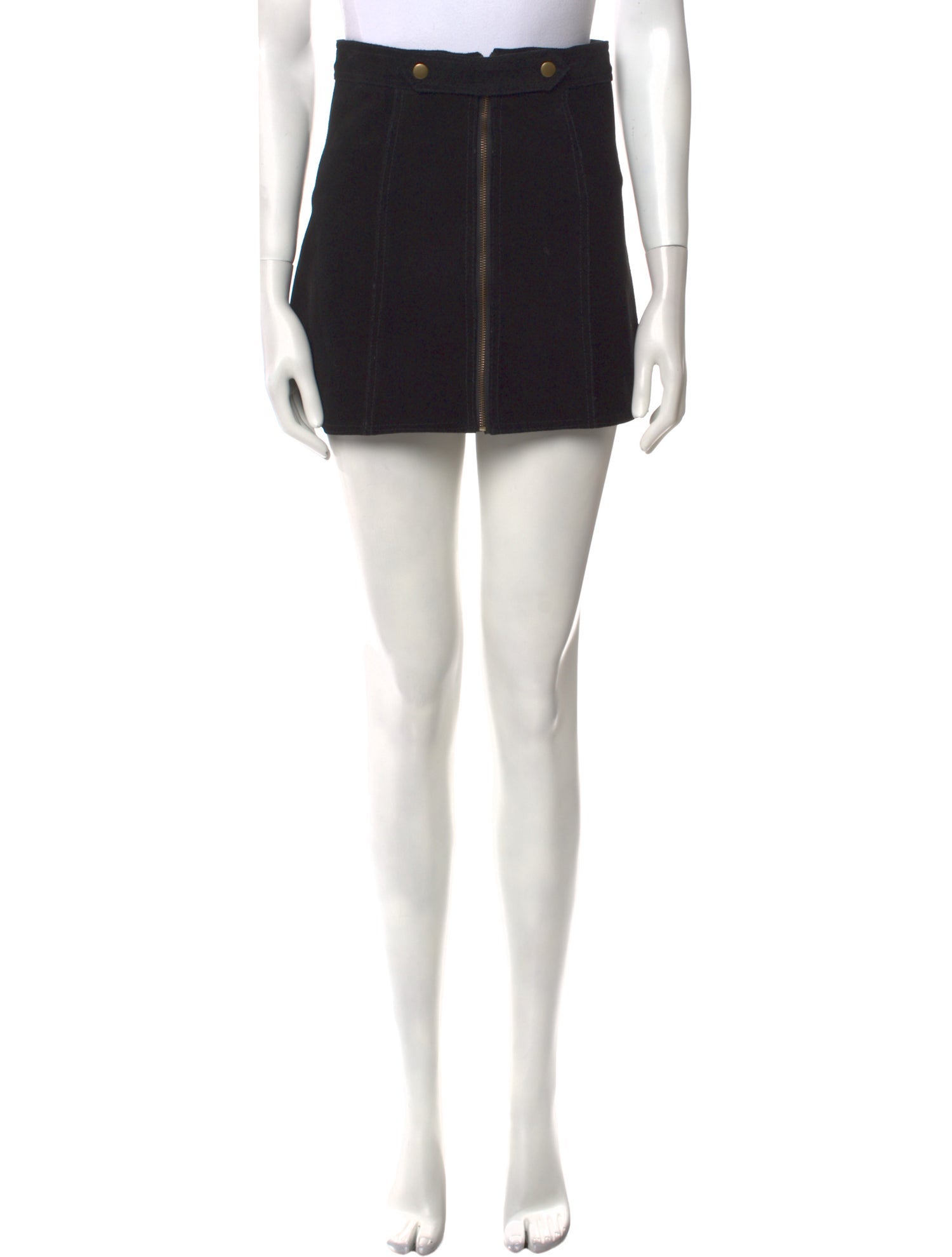 Understated Leather Suede Mini Skirt