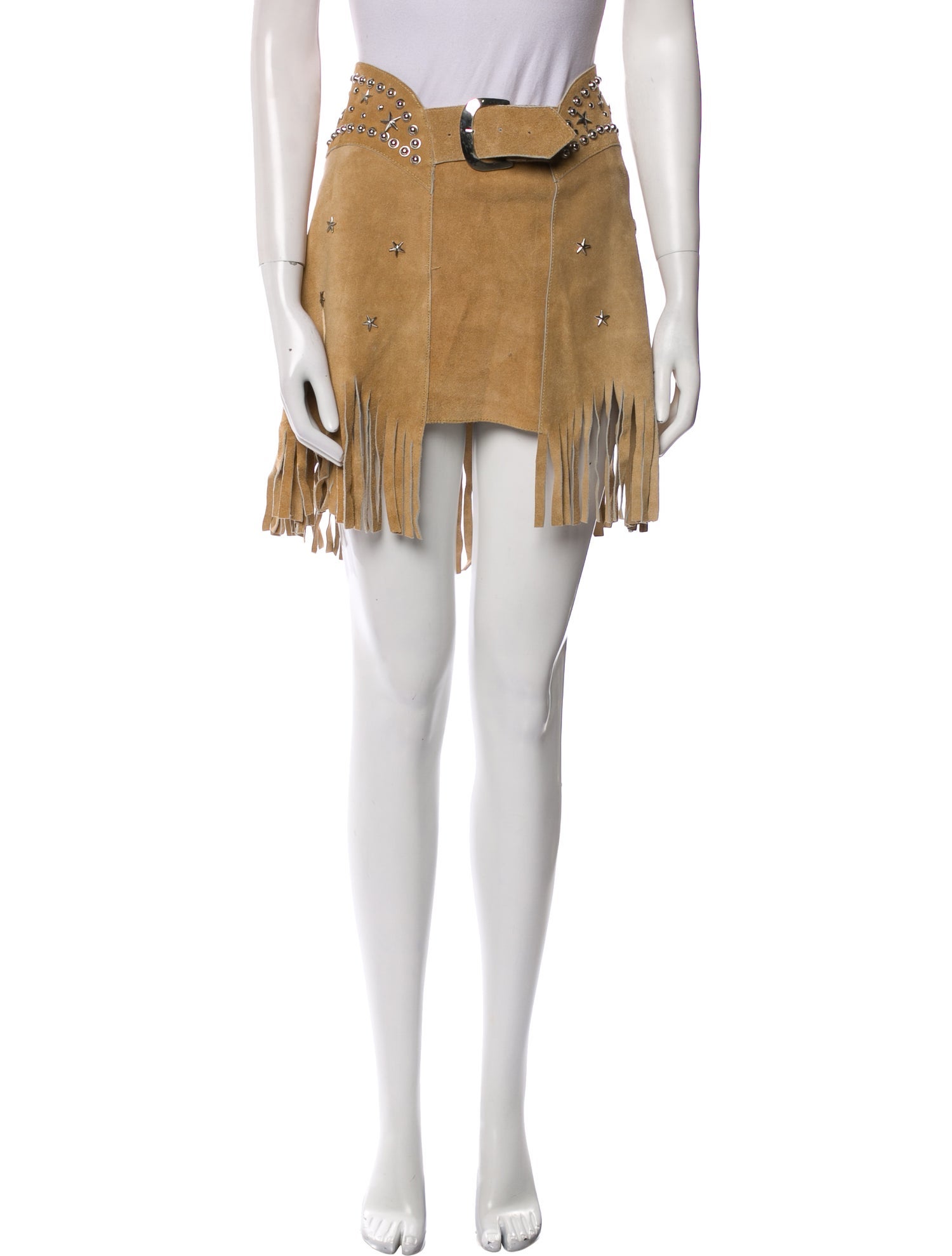 Understated Leather Leather Mini Skirt