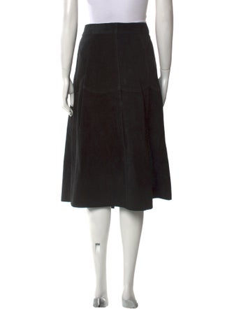 Understated Leather Calf Leather Knee-Length Skirt