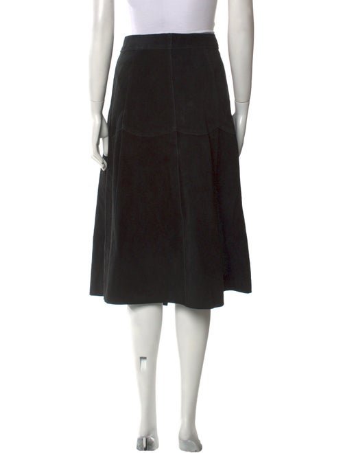 Understated Leather Calf Leather Knee-Length Skirt