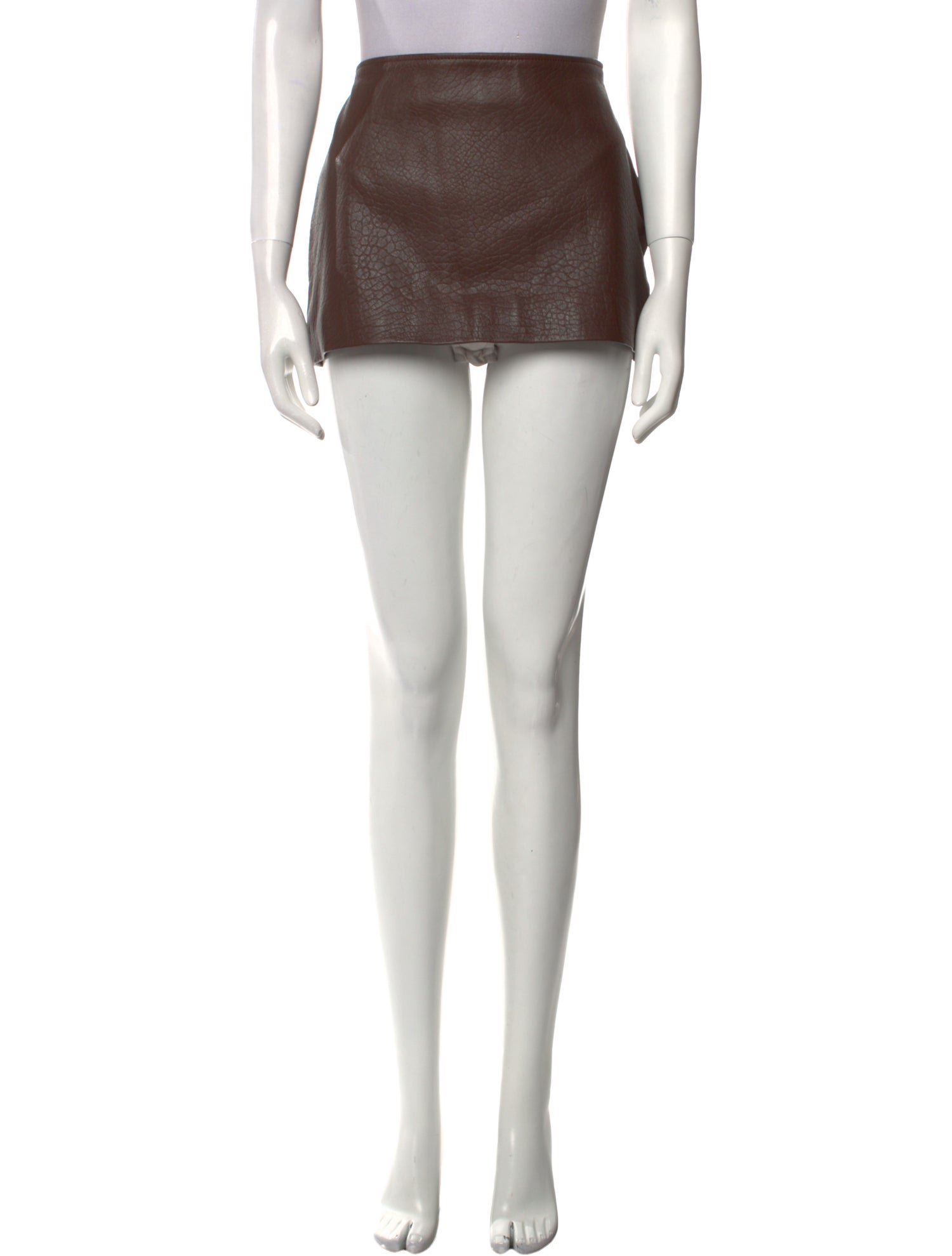 Understated Leather Leather Mini Skirt