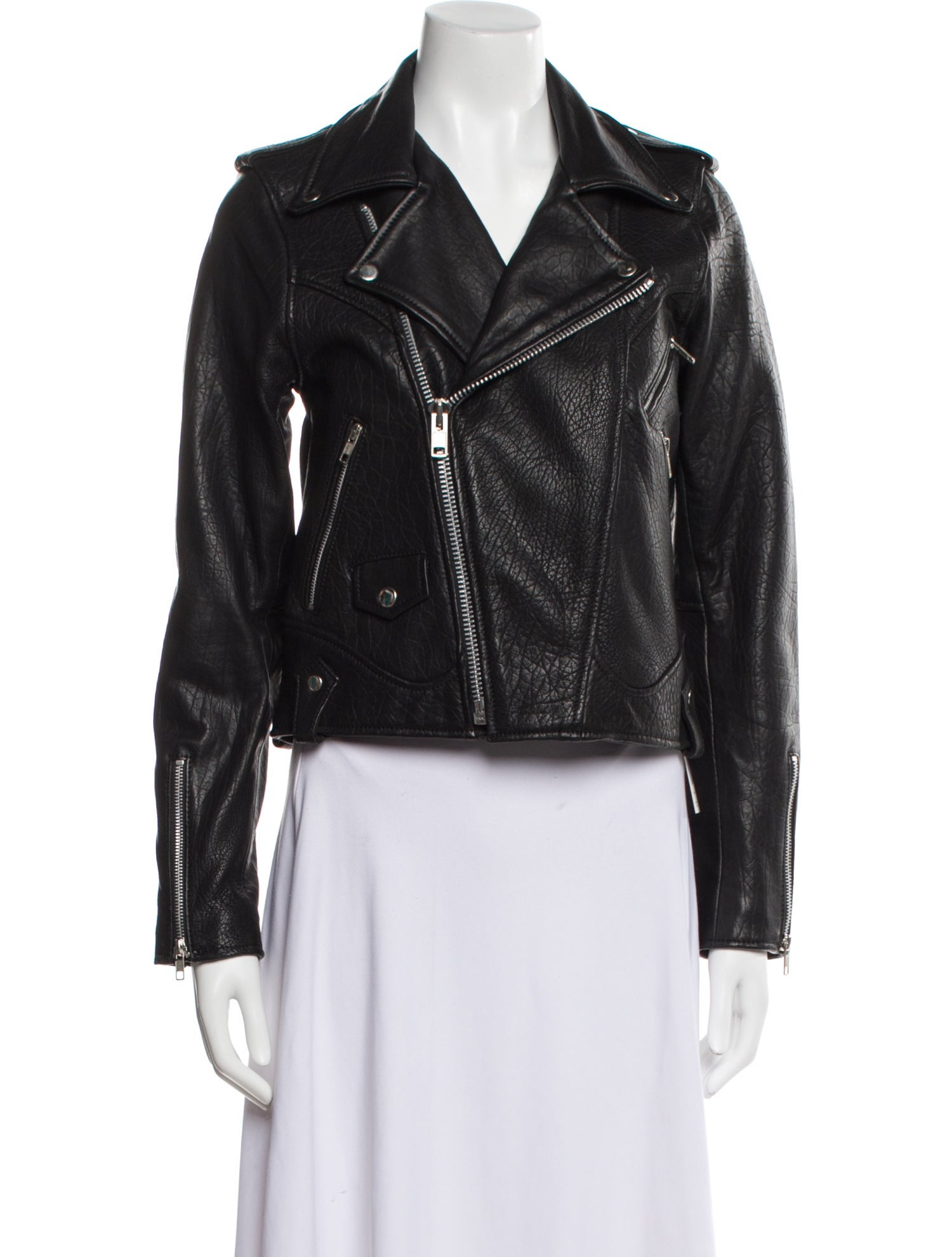 Understated Leather Lamb Leather Biker Jacket
