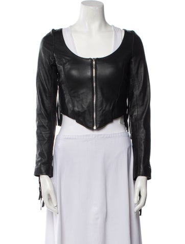 Understated Leather Jackets Bolero S