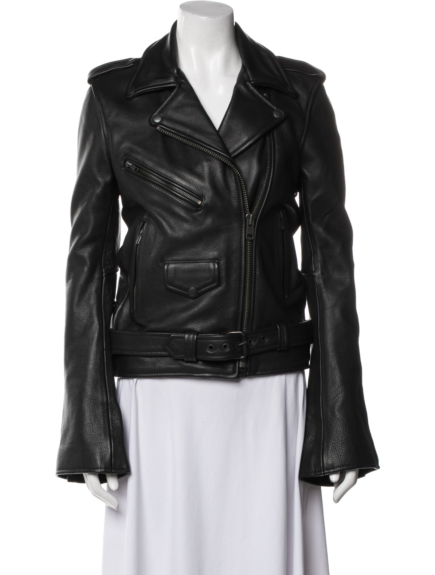Understated Leather Leather Biker Jacket