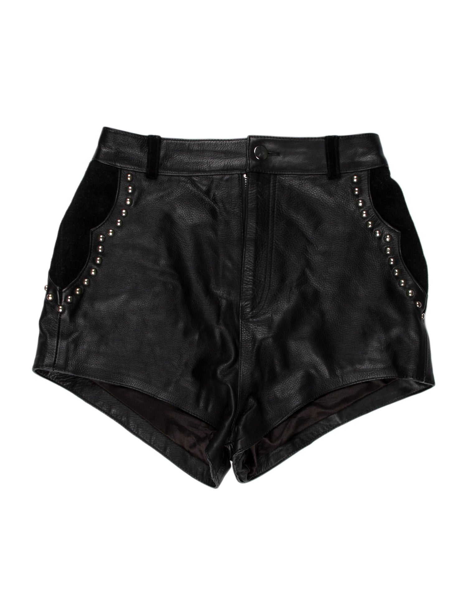 Understated Leather Leather Mini Shorts