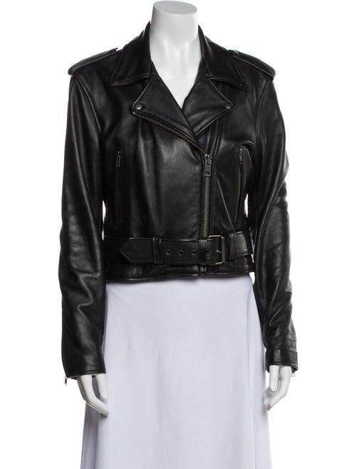 Understated Leather Leather Biker Jacket