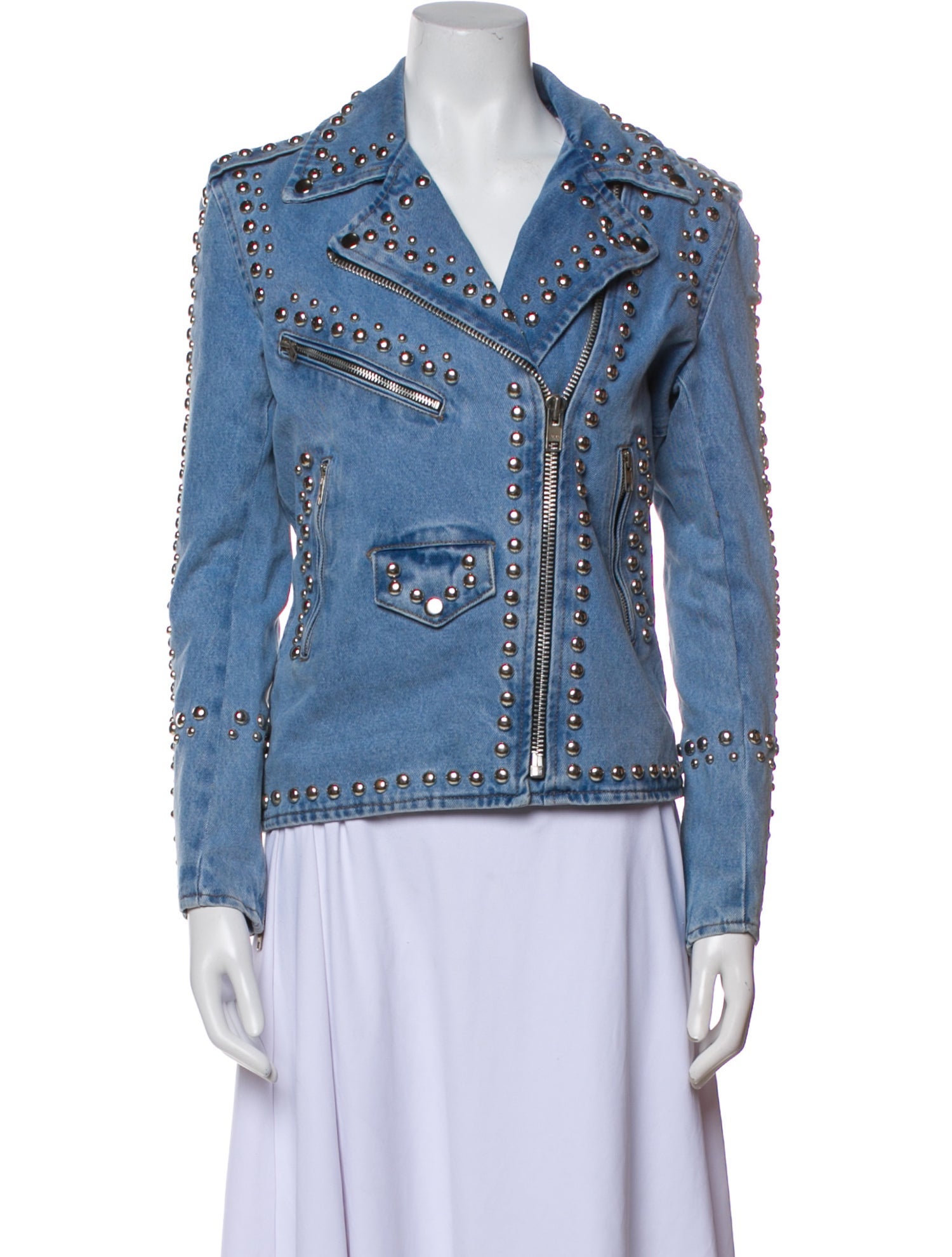 Understated Leather Leather Denim Jacket