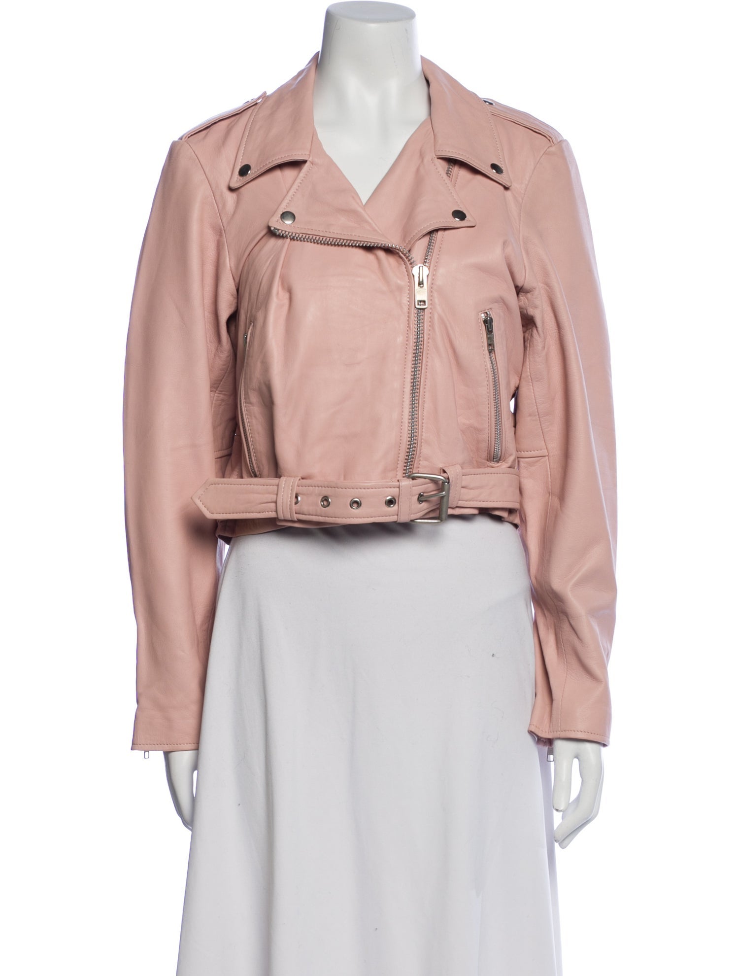 Understated Leather Leather Biker Jacket